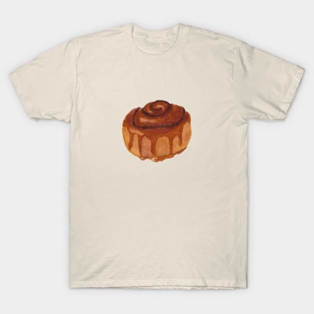 Cinnamon Roll Watercolour Illustration T-Shirt by toffany's